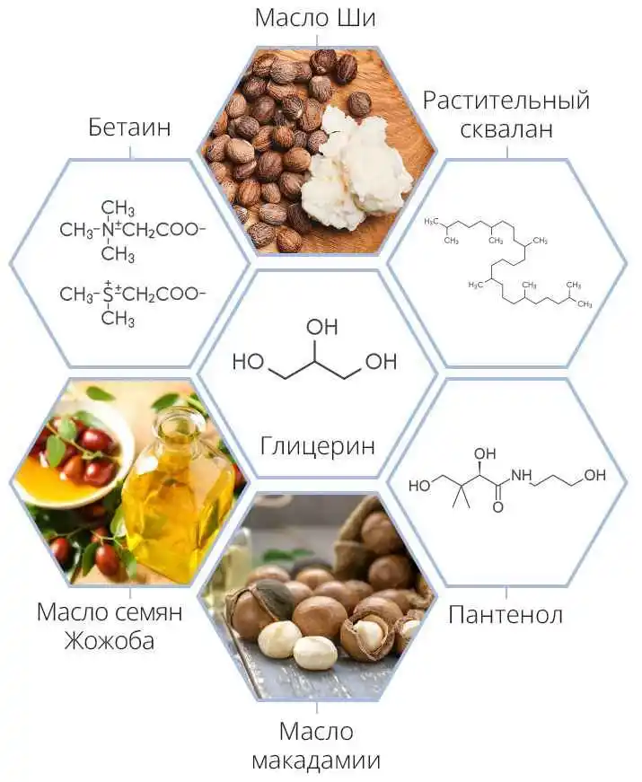 Увлажняющие ингредиенты Атоми Бальзам для рук Морской