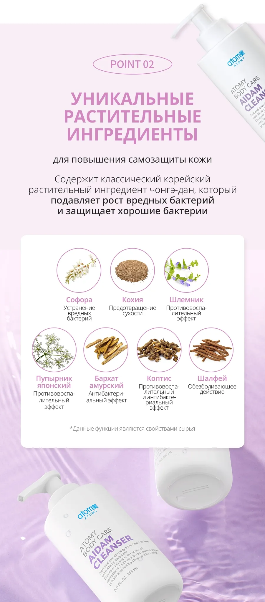 Атоми Очищение Эйдэм Уникальные растительные ингредиенты для повышения самозащиты кожи